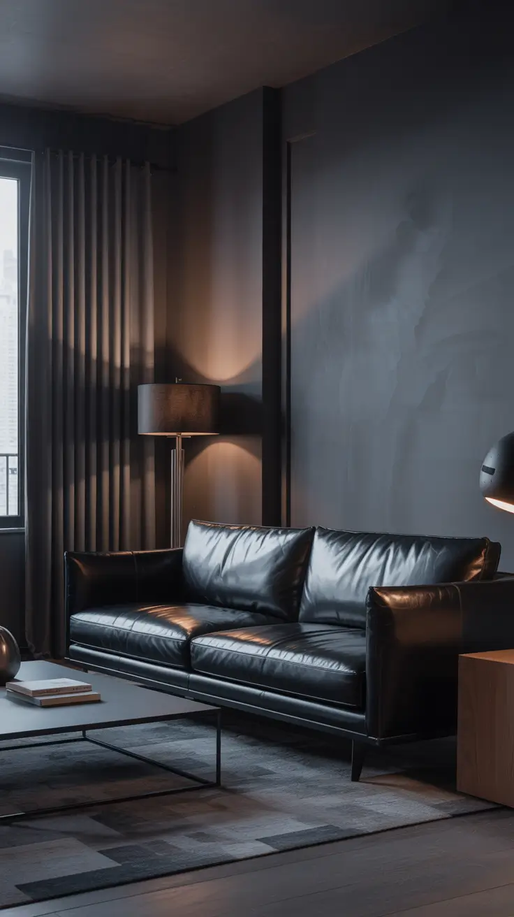 Leather Sofa Ideas 2026 Black Leather Sofa In Living Room