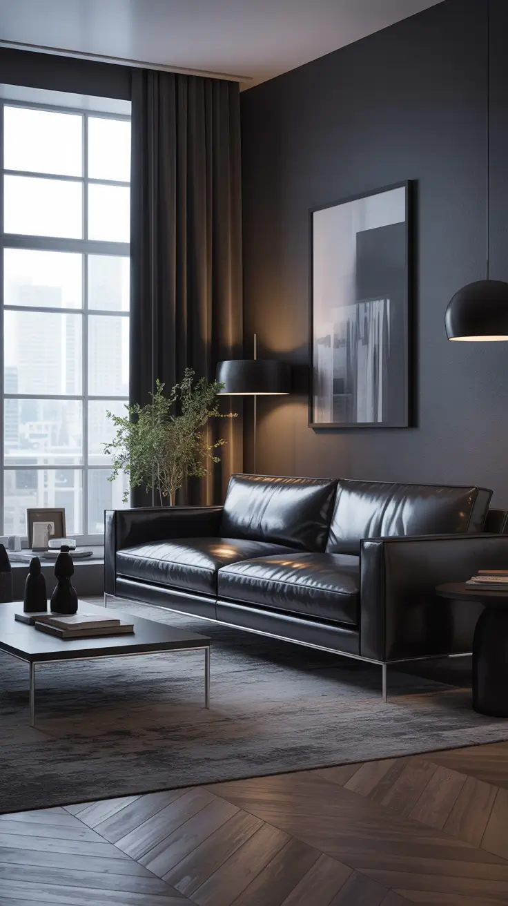 Leather Sofa Ideas 2026 Black Leather Sofa In Living Room