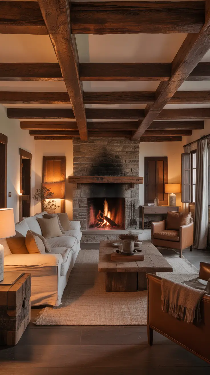 Living Room Renovation Ideas 2026 Rustic Natural Charm