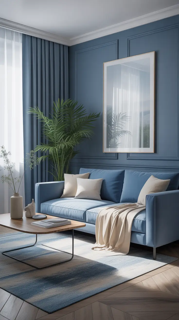 Modern sofa ideas 2026 Blue Sofa Ideas For Calm Living Rooms