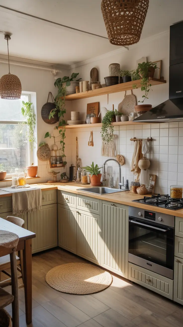 Boho Rustic Kitchen Design