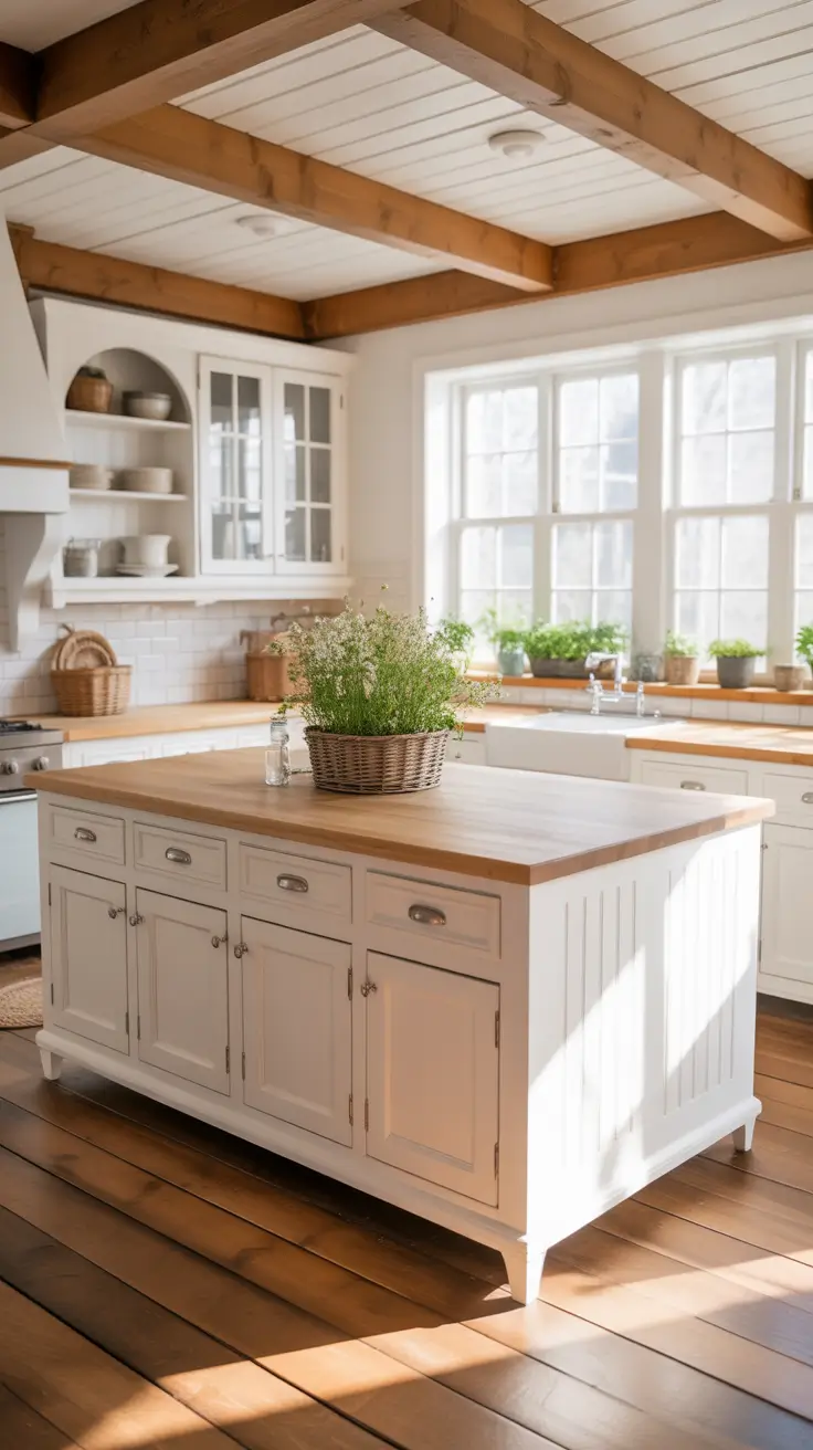 Rustic White Kitchen Design