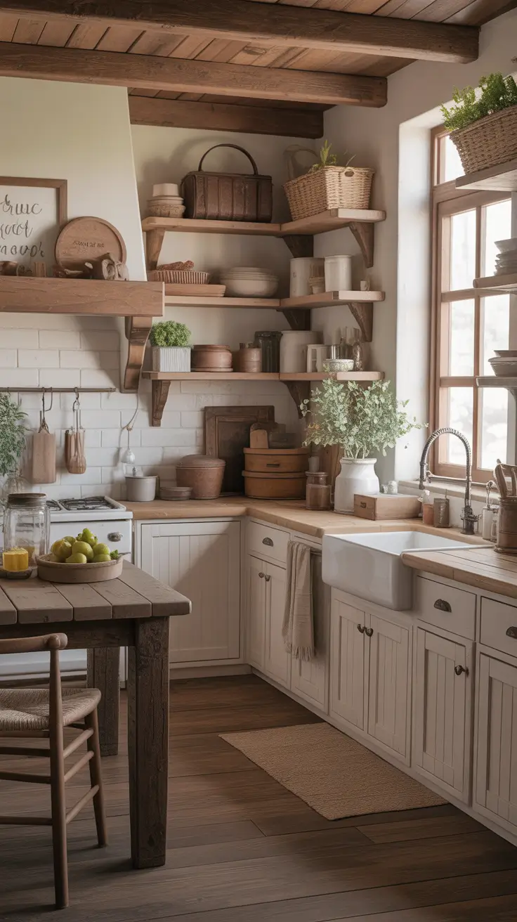 Bloxburg Farmhouse Rustic Kitchen