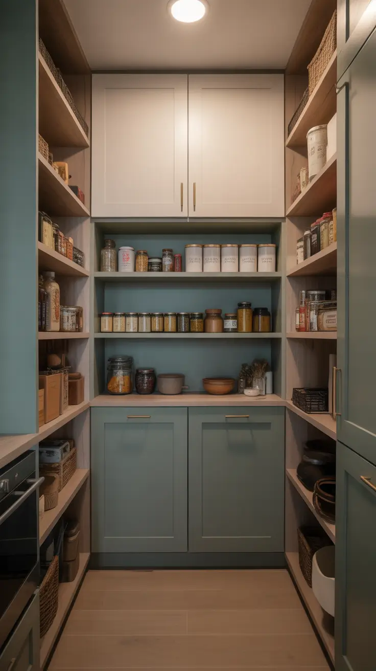 Tiny Pantry Design 2026 Built-In Shelves For Compact Pantry Rooms