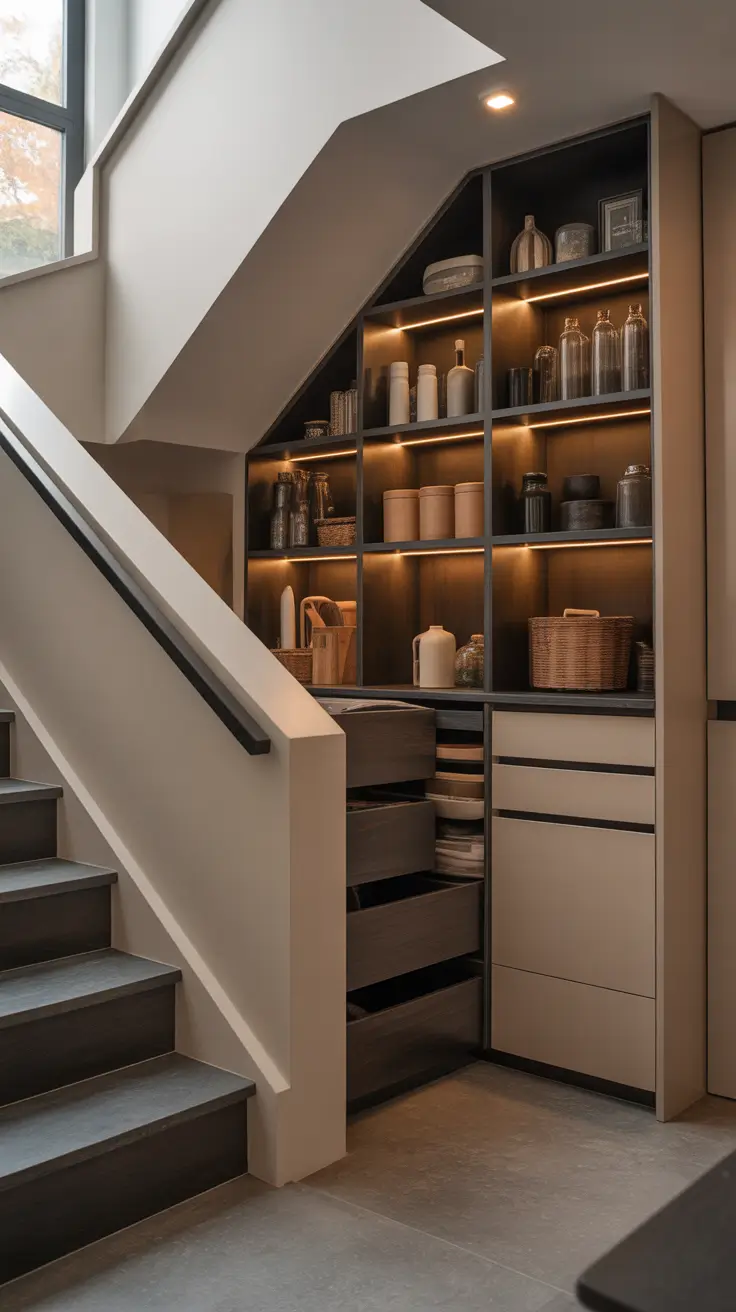 Tiny Pantry Design 2026 Stairs Storage Integration For Pantries