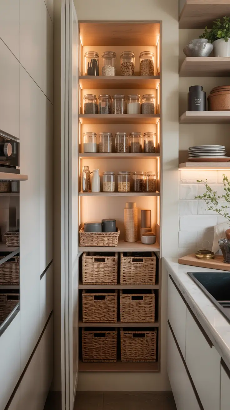 Tiny Pantry Design Kitchen Micro Pantry Essentials