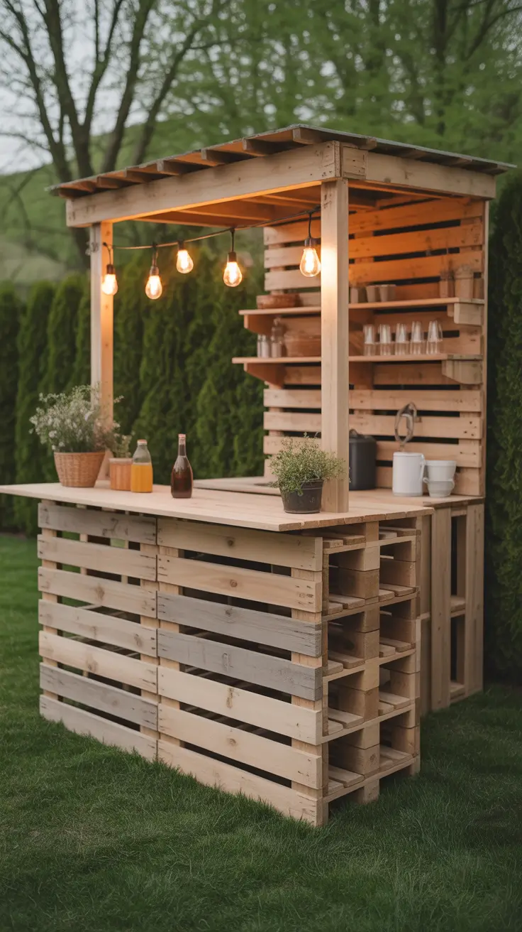 Outdoor Bar Ideas On Backyard Simple DIY Outdoor Bar