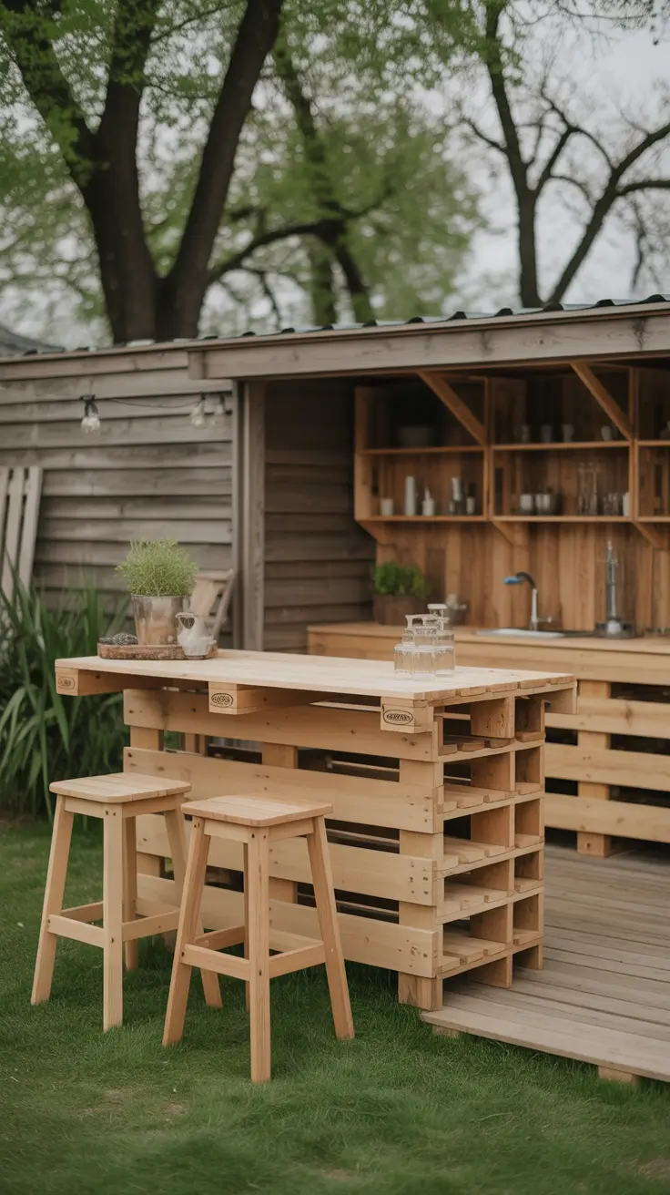 Outdoor Bar Ideas On Backyard Simple DIY Outdoor Bar