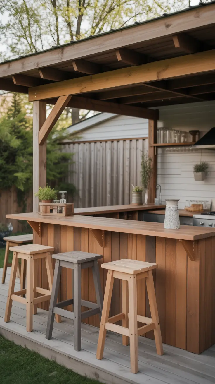 Outdoor Bar Ideas On Backyard DIY Custom Look