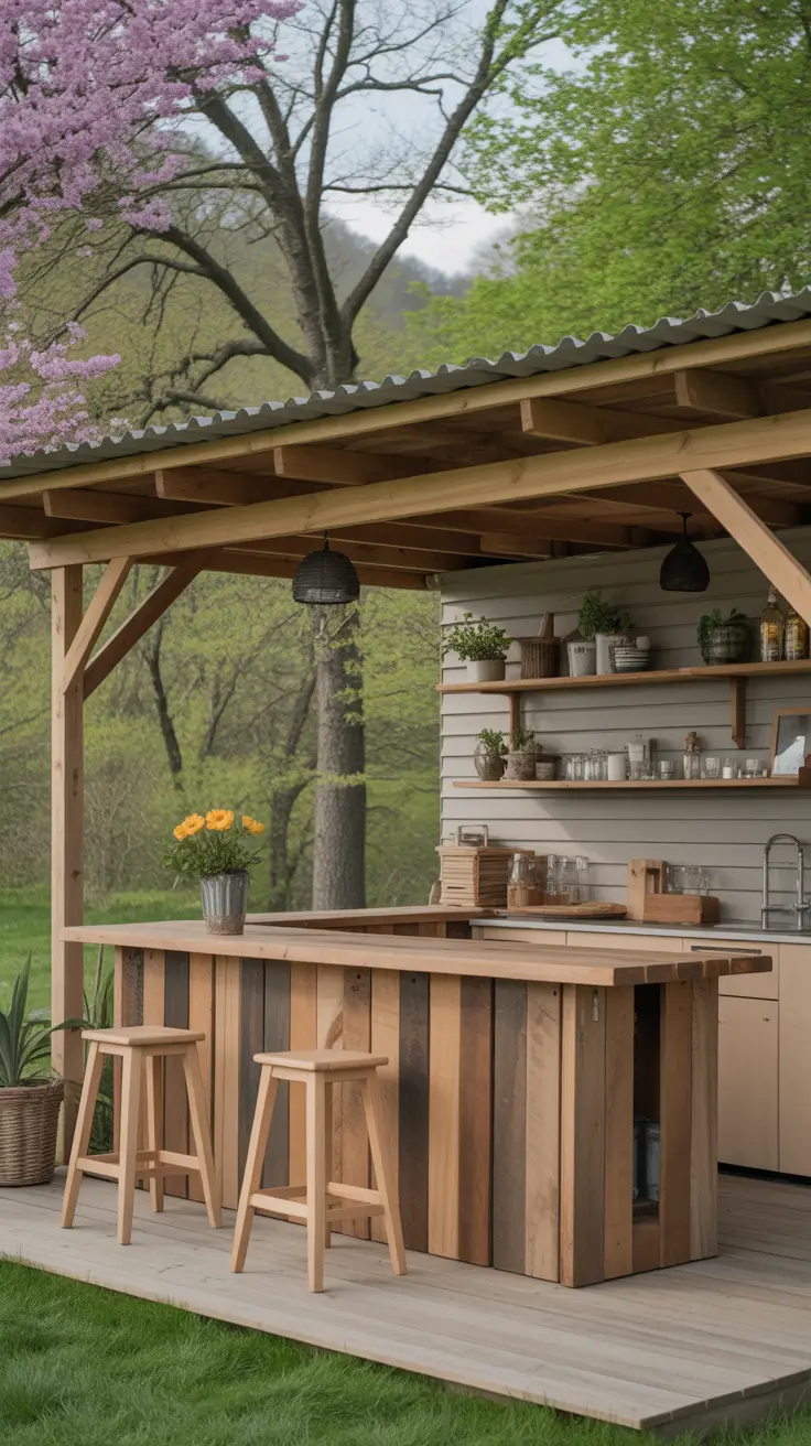 Outdoor Bar Ideas On Backyard Sustainable Bar Design