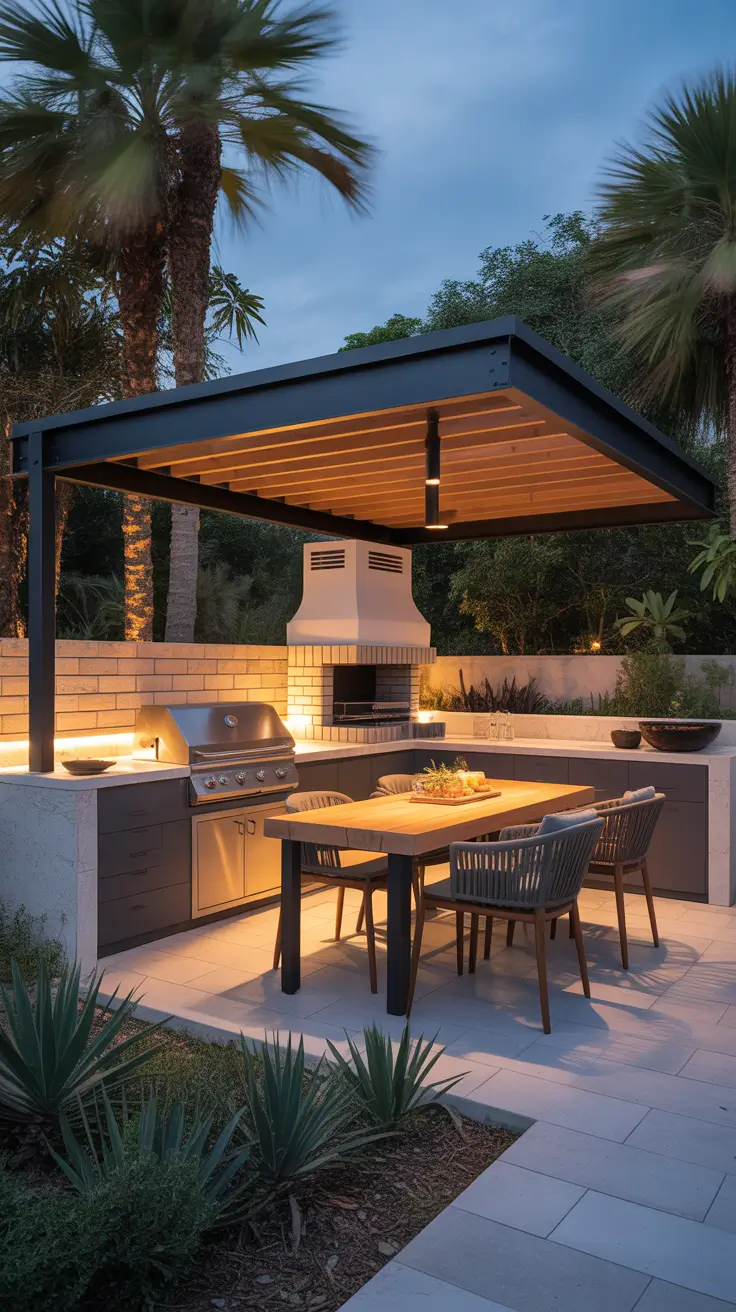 Outdoor BBQ Area Outdoor BBQ Areas With Roof Structures That Add Comfort