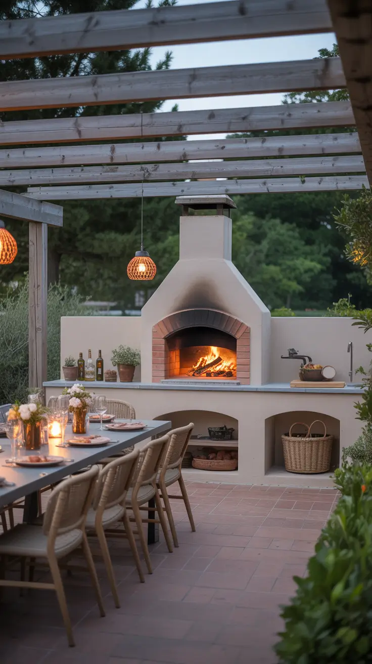 Outdoor BBQ Area Pizza Oven Outdoor BBQ Areas That Become A Focal Point