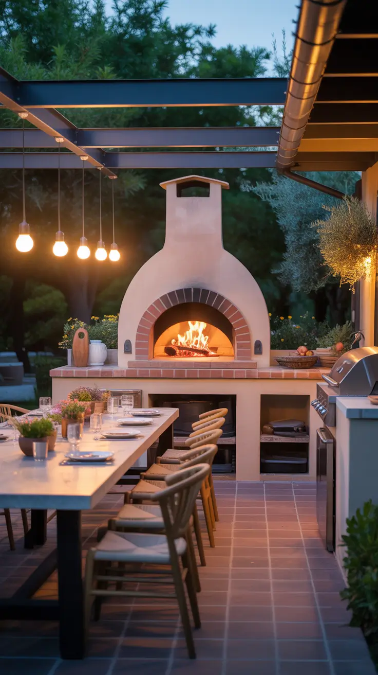 Outdoor BBQ Area Pizza Oven Outdoor BBQ Areas That Become A Focal Point