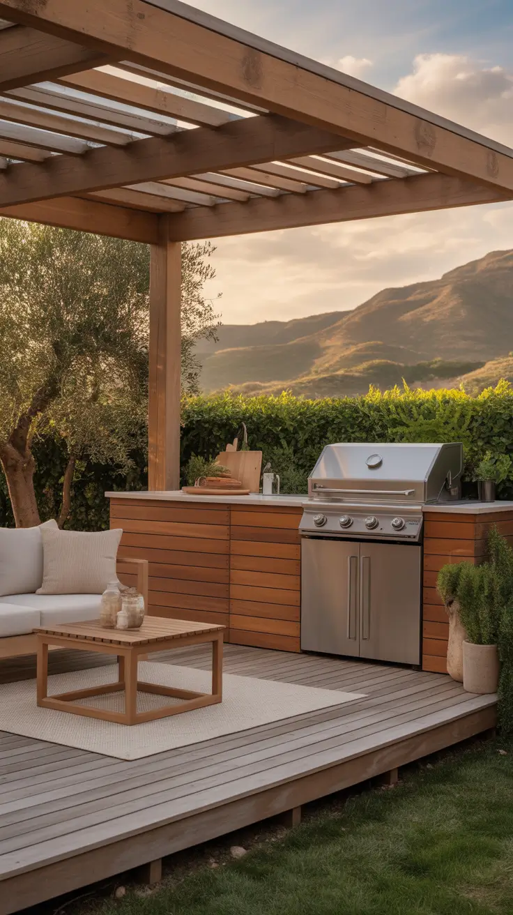 Outdoor BBQ Area 2026 Deck-Based Outdoor BBQ Areas With Natural Warmth