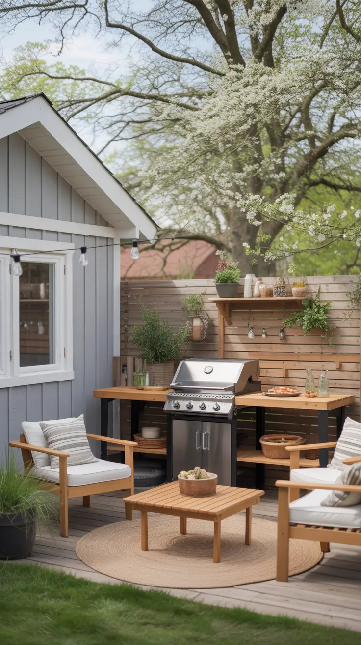 Outdoor BBQ Area A Budget Backyard BBQ Area That Feels Thoughtfully Designed