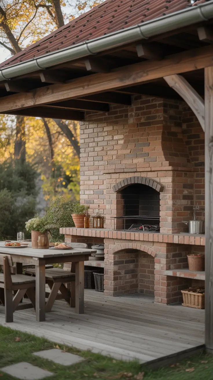 Outdoor BBQ Area 2026 Rustic Brick BBQ Areas With Old-World Character