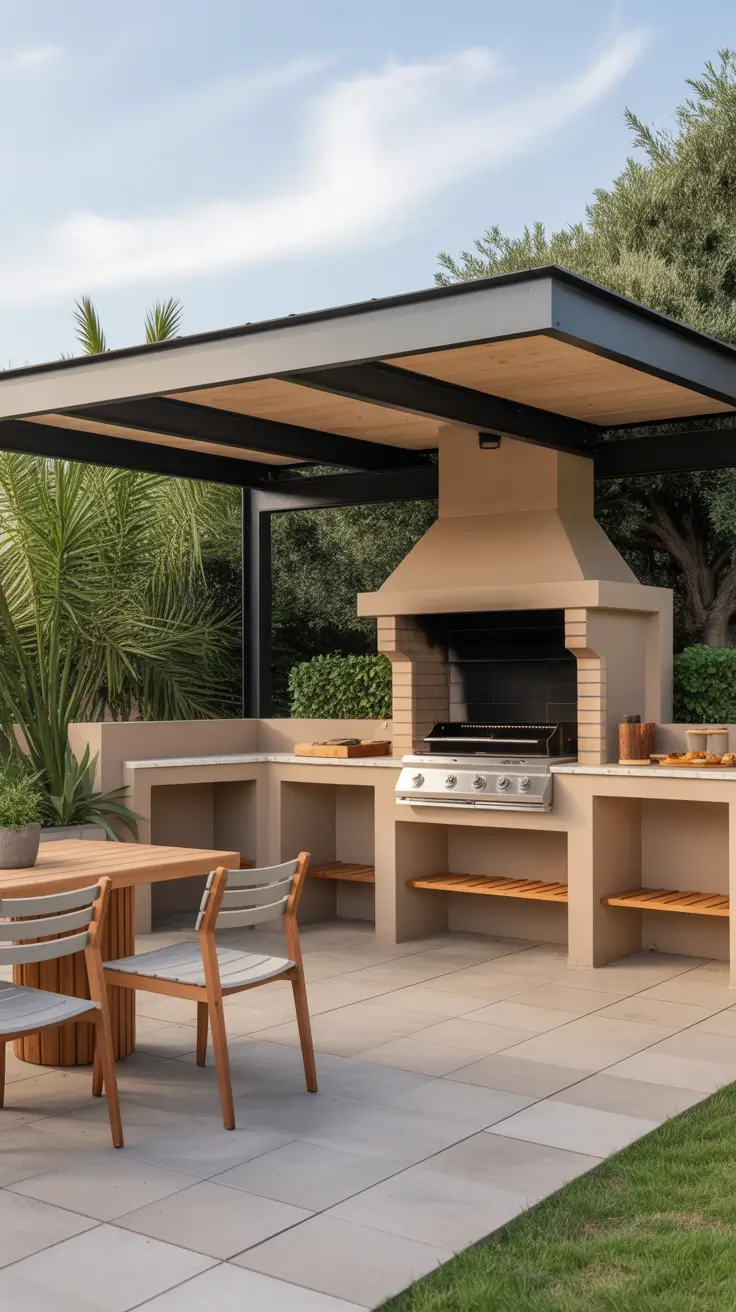 Outdoor BBQ Area 2026 Outdoor BBQ Areas With Roof Extensions For Shade And Style
