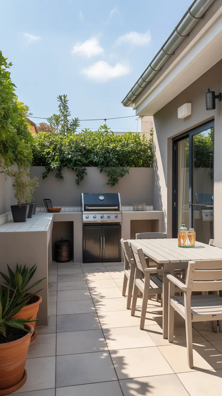 Outdoor BBQ Area 2026 Tiled Patio BBQ Areas That Are Easy To Maintain