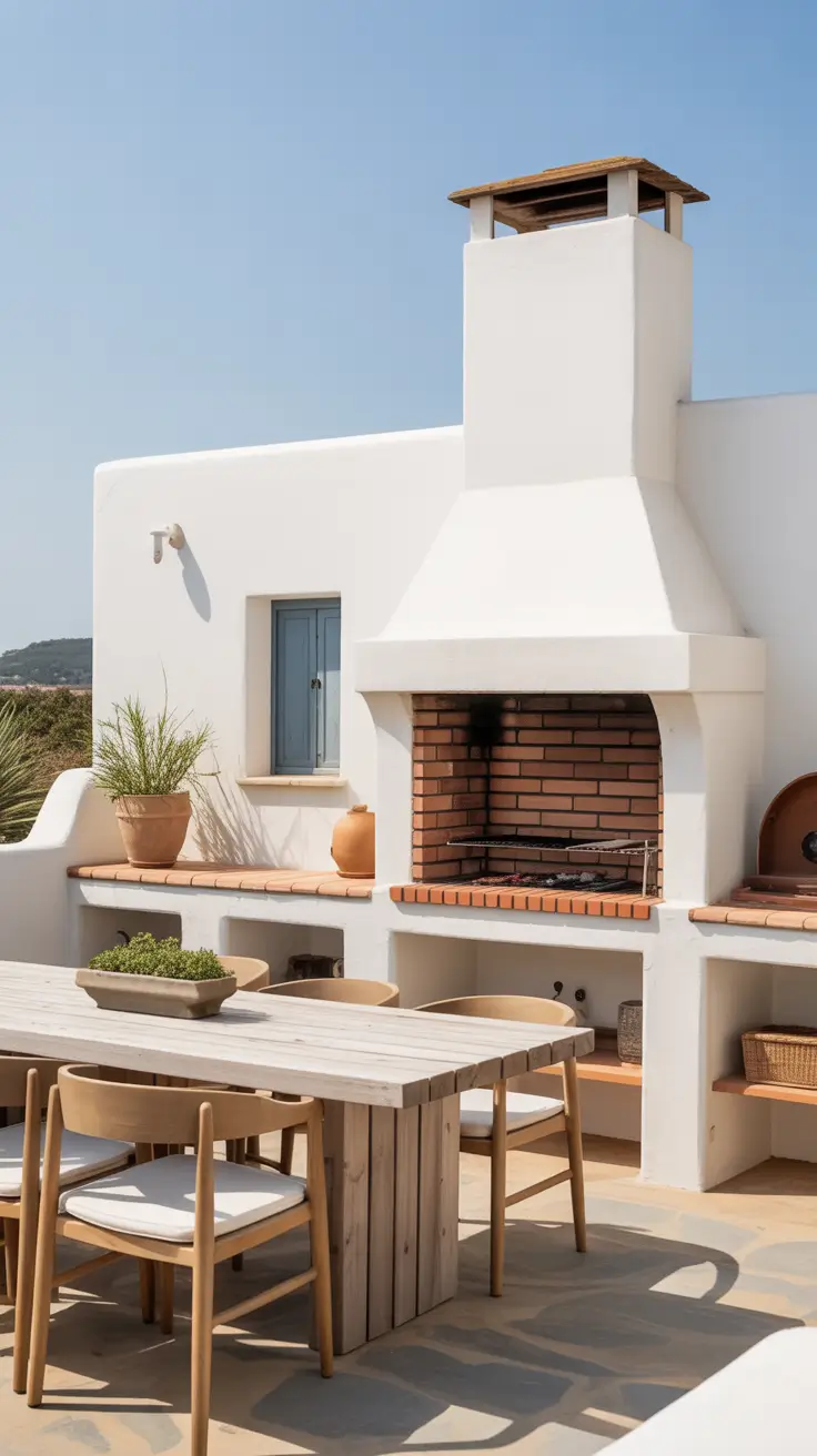 Outdoor BBQ Area Mediterranean Outdoor BBQ Areas With Relaxed Coastal Energy