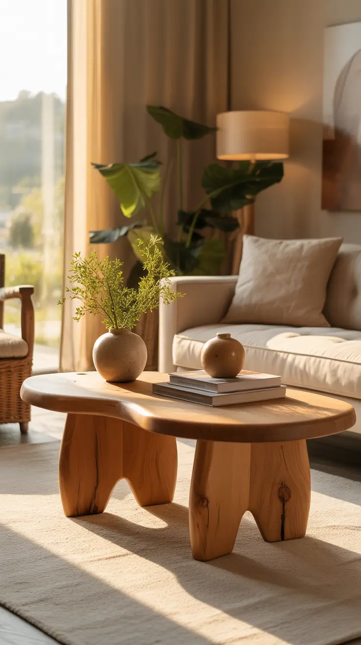 Sofa Table Design 2026 Natural Wood Sofa Tables For Warm Living Room Interiors