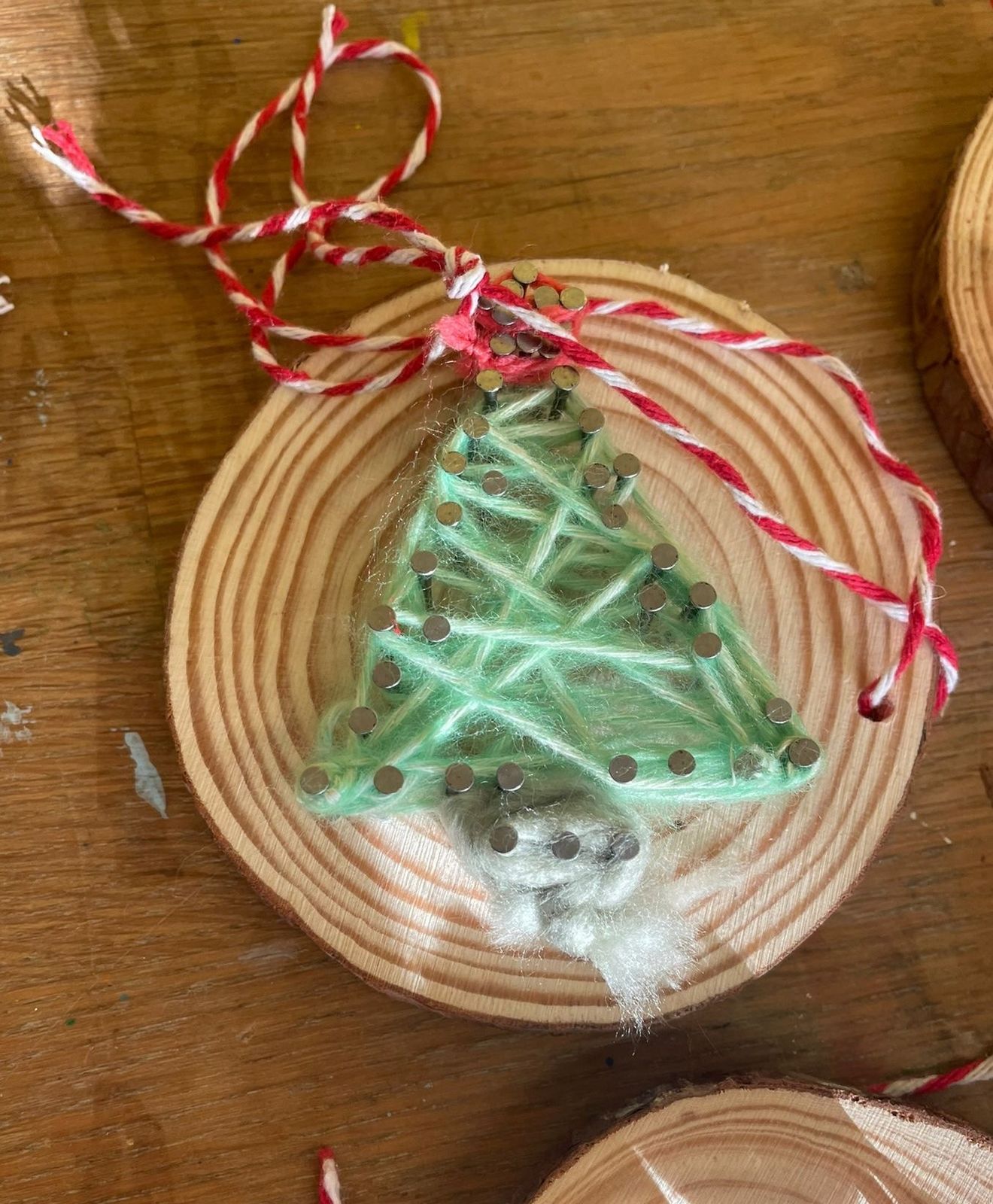 Handcrafted String Art Christmas Tree Ornament Handcrafted String Art Christmas Tree Ornament — Christmas Classroom Decor