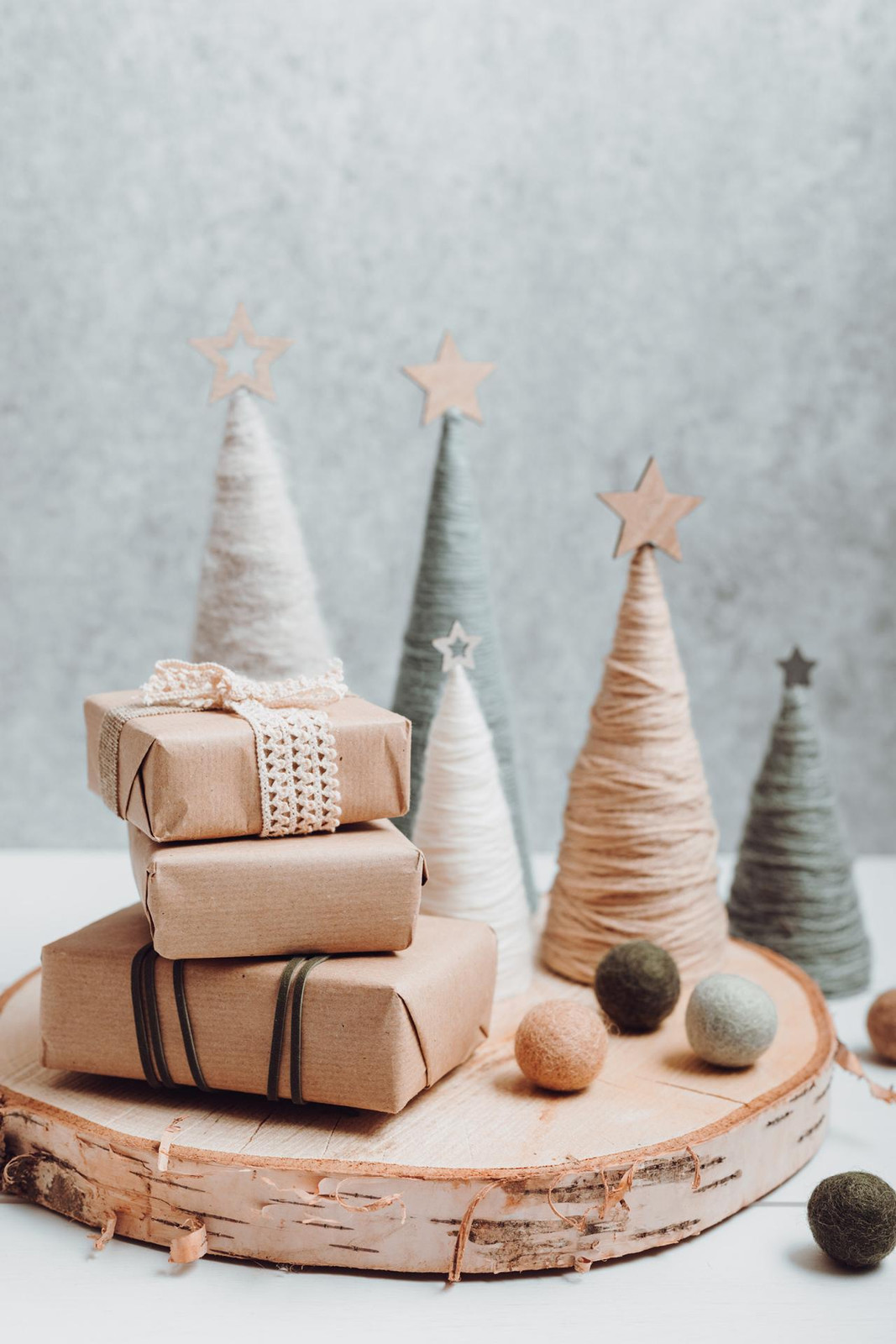 Yarn-Wrapped Trees as Charming Handmade Ornaments — Handmade Christmas Ornaments