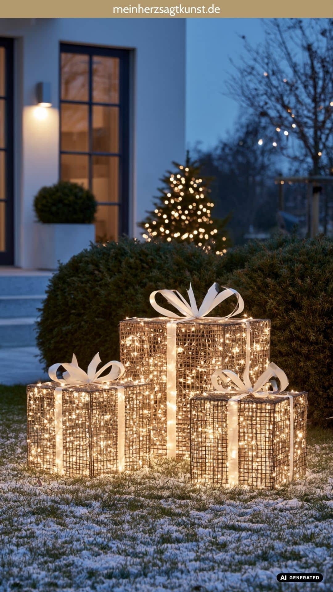Create a Festive Scene with Illuminated Gift Boxes Create a Festive Scene with Illuminated Gift Boxes — Simple Christmas Outdoor Decor