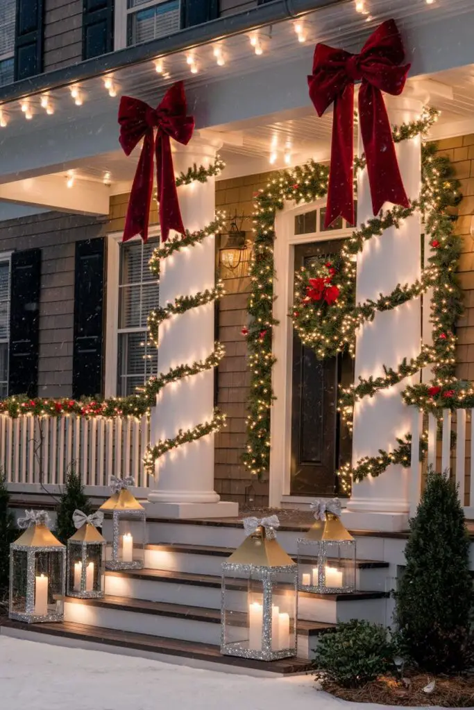 Porch Visual Idea — Christmas Entryway Decor