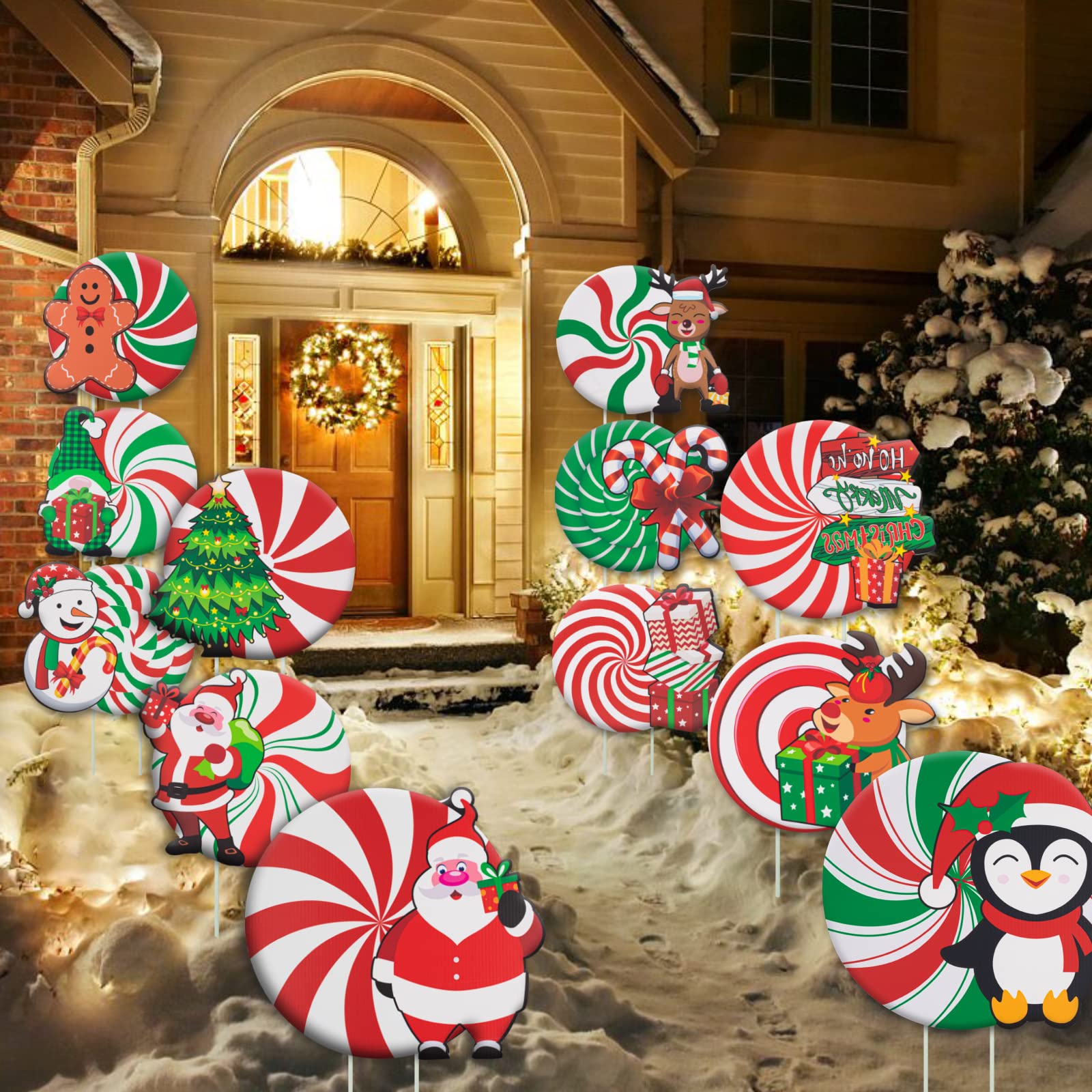 Front Yard Visual Idea — Christmas Porch Decor