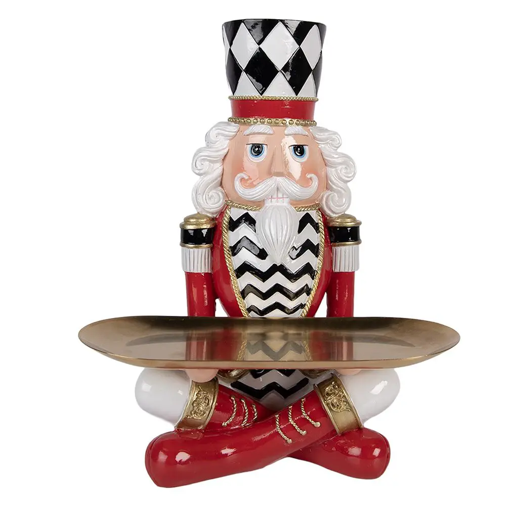 Ornate Nutcracker Designed to Hold a Golden Tray — Nutcracker Display