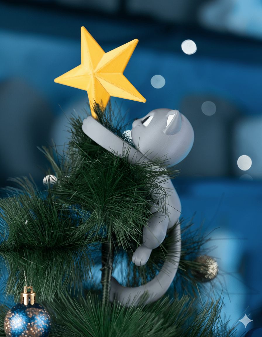 Whimsical Cat Topper for a Playful Christmas Tree Whimsical Cat Topper for a Playful Christmas Tree — Christmas Tree Topper