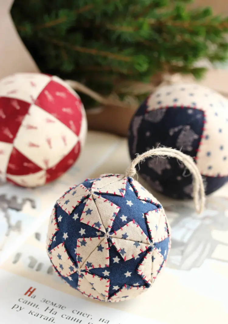 Handmade Quilted Fabric Christmas Ornaments — Christmas Crafts for Adults