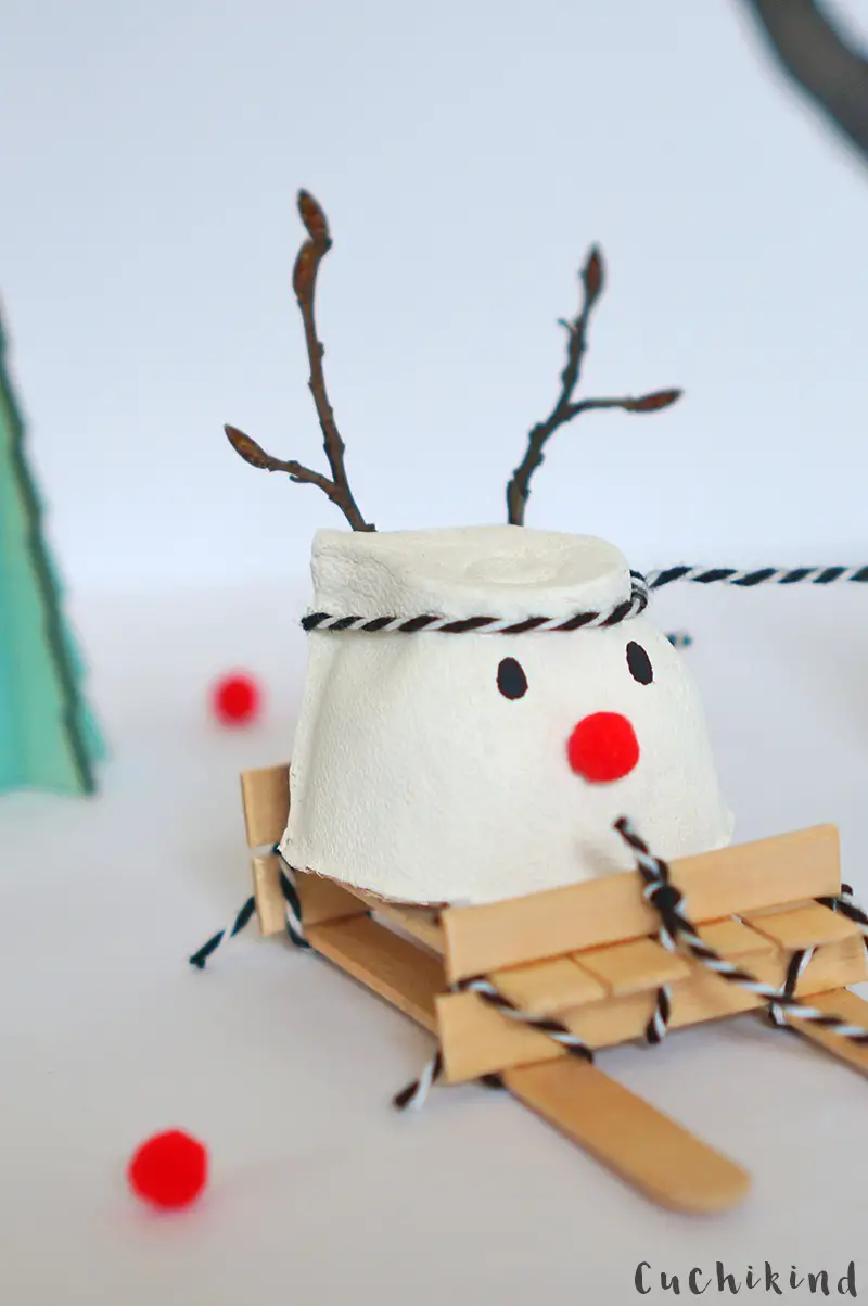 Egg Carton Reindeer Craft — Christmas Crafts for Kids