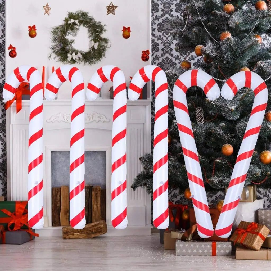Giant Inflatable Candy Canes for Living Room Fun Giant Inflatable Candy Canes for Living Room Fun — Candy Cane Christmas Decor