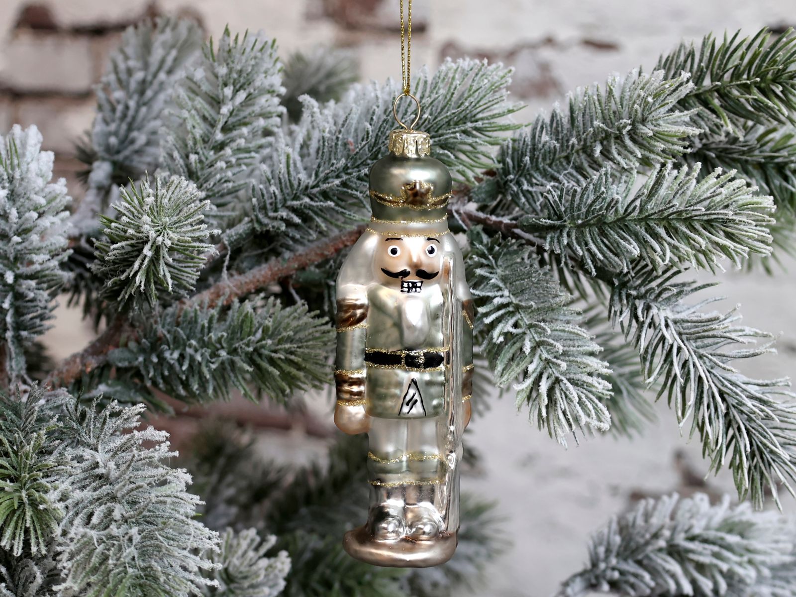 Shabby Vintage Glass Nutcracker Ornament — Nutcracker Display
