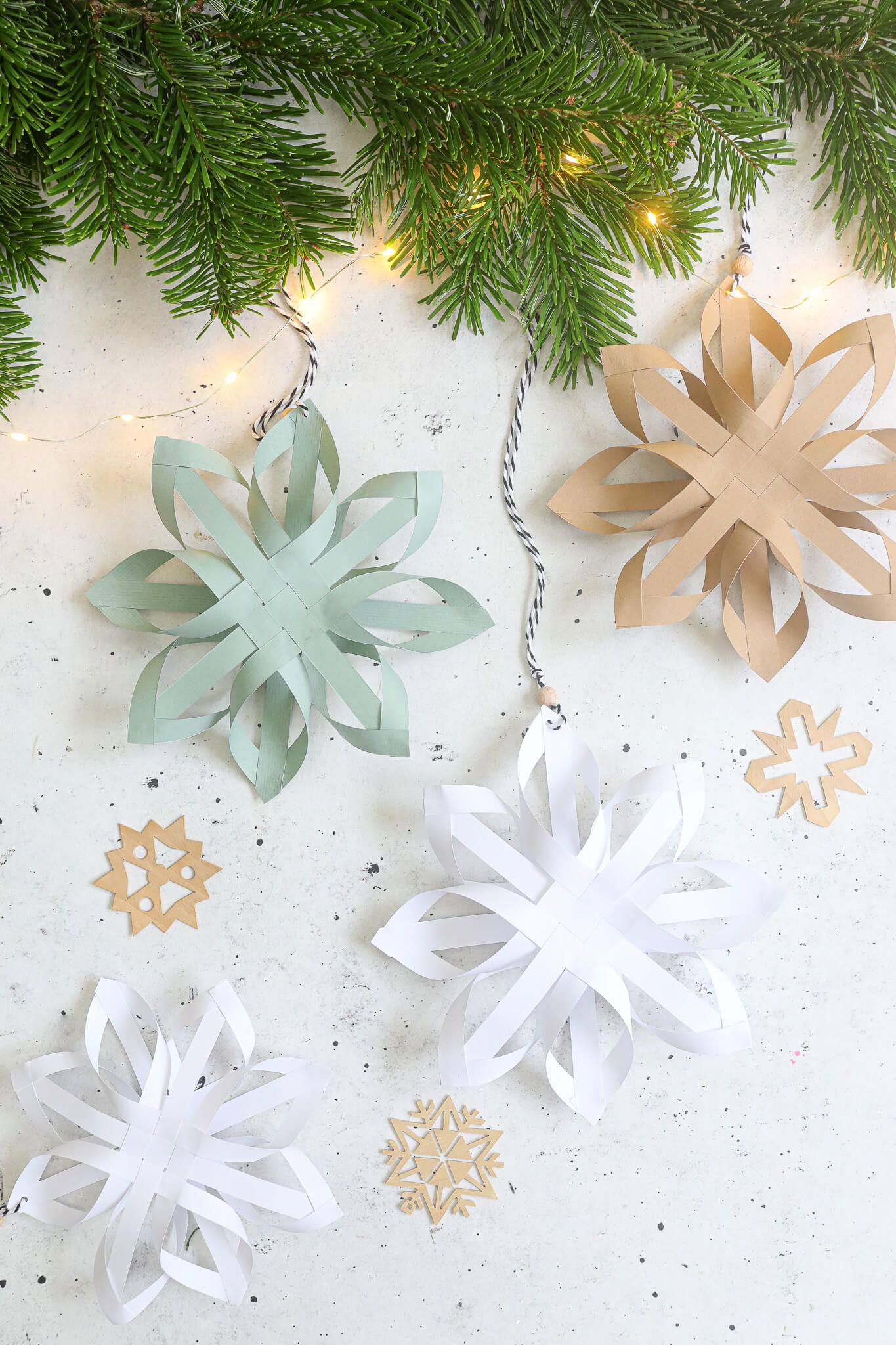 Assorted DIY Paper Snowflake Ornaments — DIY Christmas Ornaments