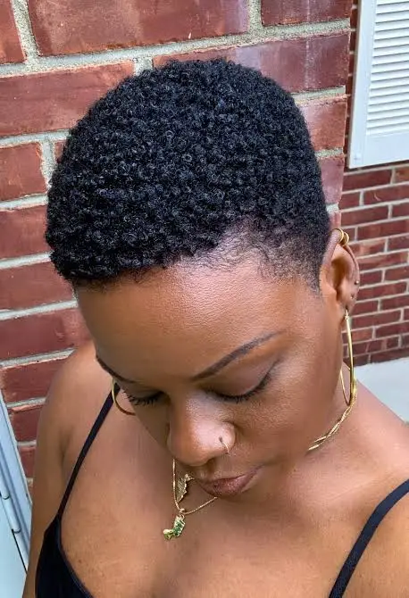 Textured Crop With Curly Bangs — very short haircuts for black women 2027