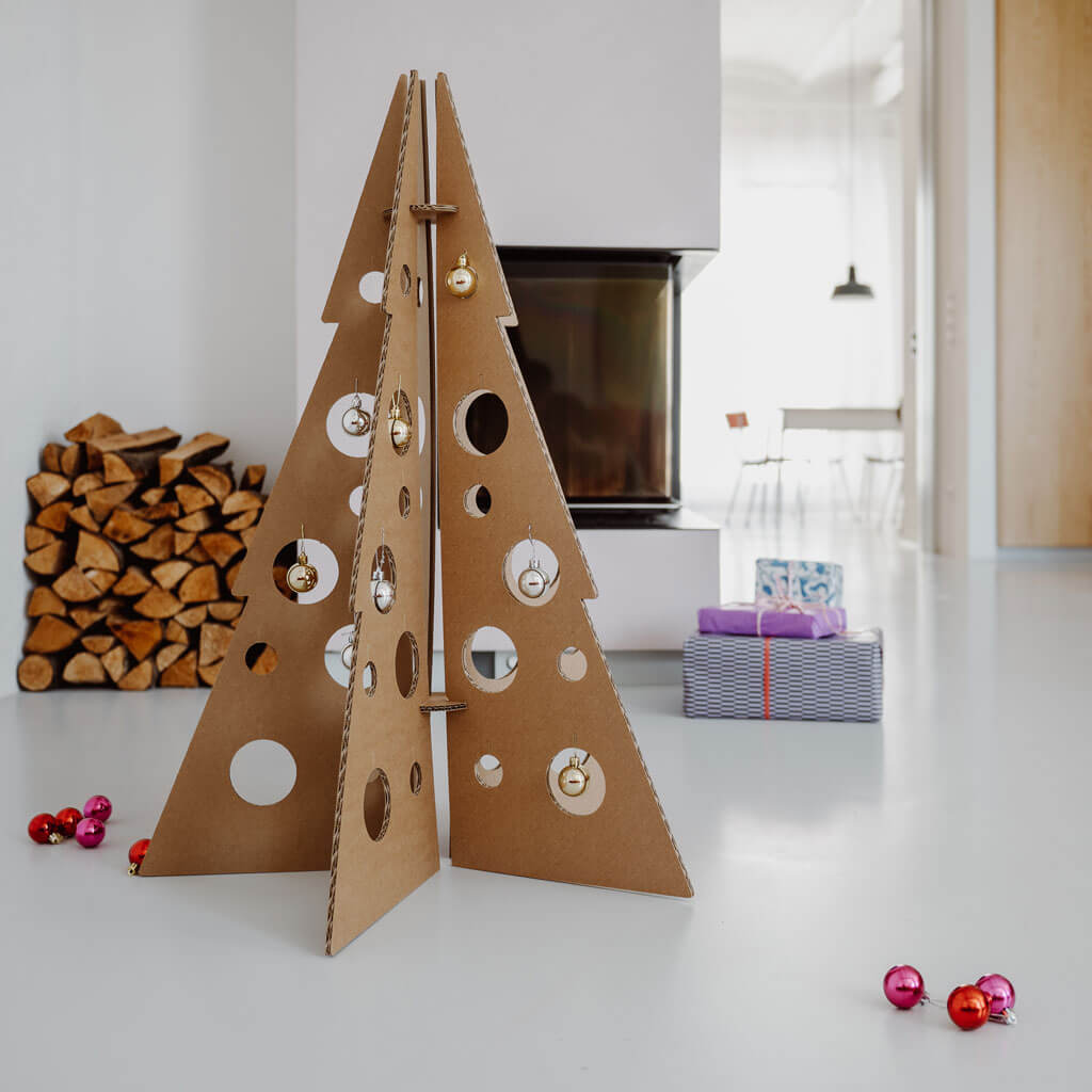 Sustainable Cardboard Panel Christmas Tree — Alternative Christmas Trees