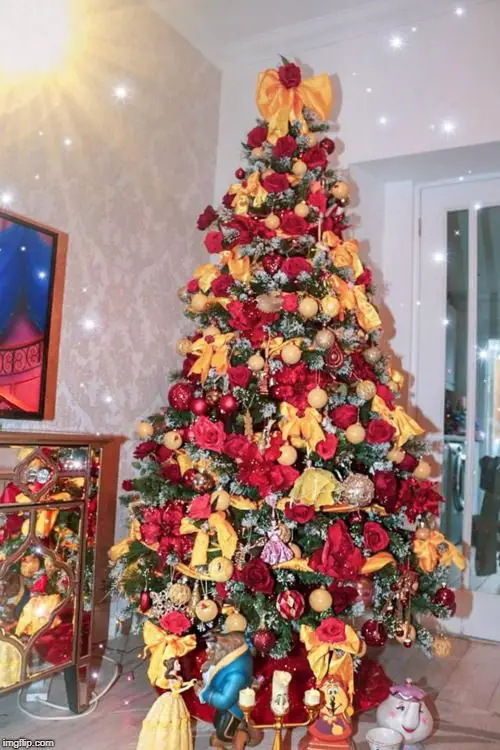 Beauty and the Beast Themed Christmas Tree — Disney Christmas Tree