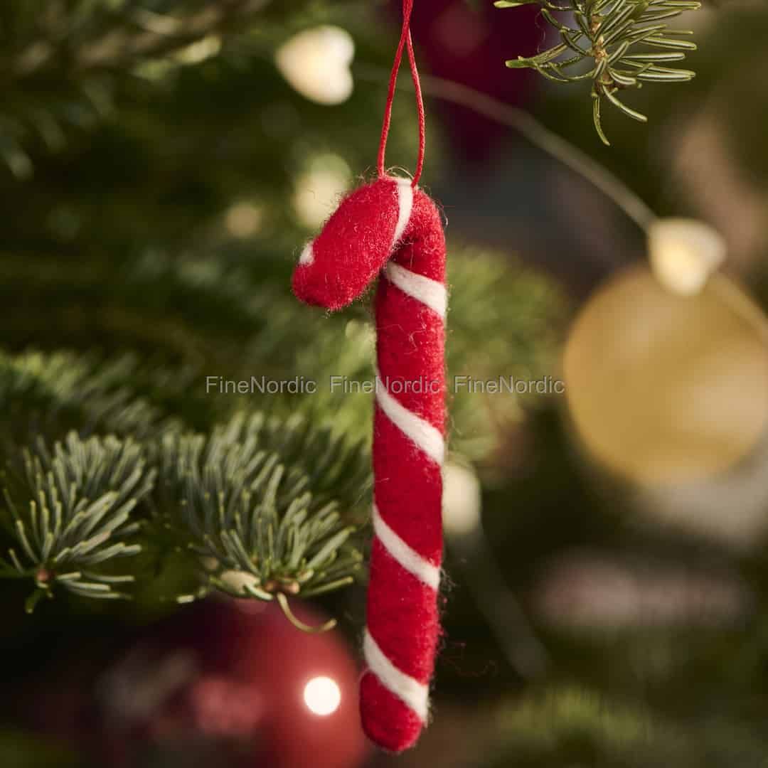Charming Felt Candy Cane Ornament Texture Charming Felt Candy Cane Ornament Texture — Candy Cane Christmas Decor