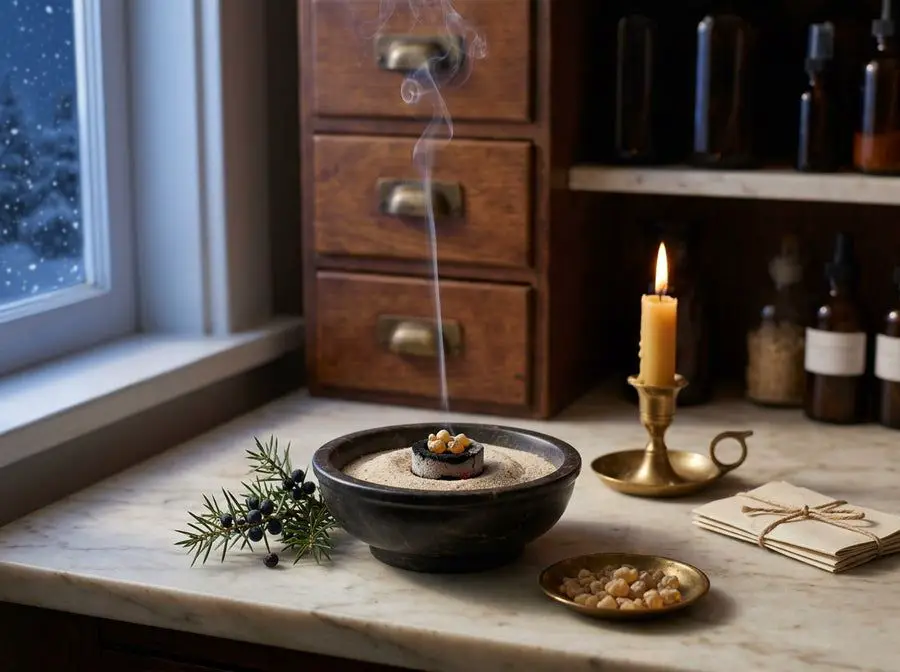 Atmospheric Brass Candlestick Vignette — Christmas Window Candles