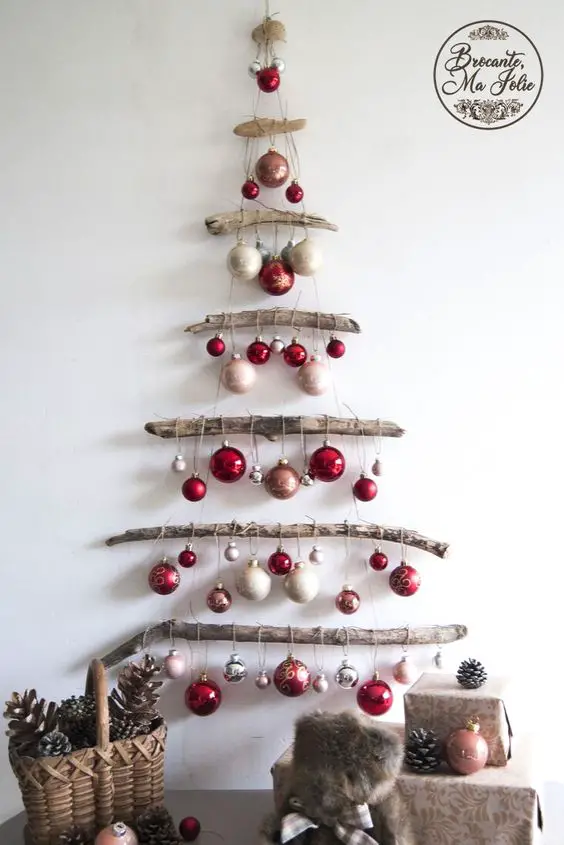 Coastal Driftwood Branch Wall Tree — Alternative Christmas Trees