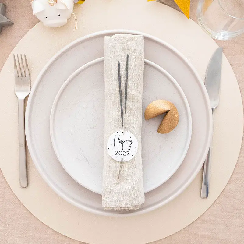 Minimalist Table Setting with Festive Sparklers — New Years Eve Party 2027