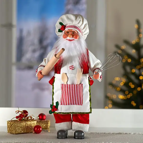 Kitschy Chef Santa Figurine as Playful Kitchen Decor Kitschy Chef Santa Figurine as Playful Kitchen Decor — Christmas Kitchen Decor