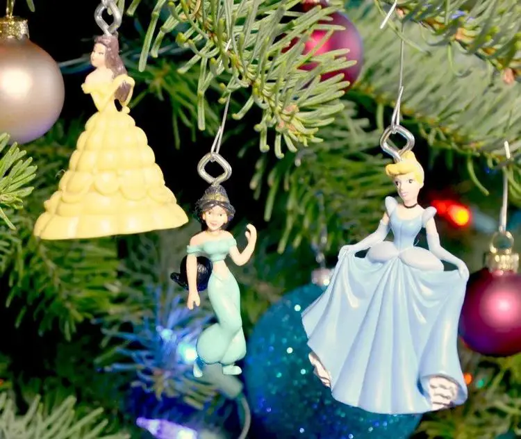 Disney Princess Ornaments on Tree — Disney Christmas Tree