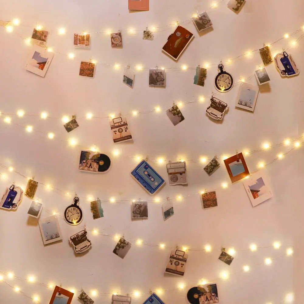 Photo Display Wall — Christmas Fairy Lights Wall