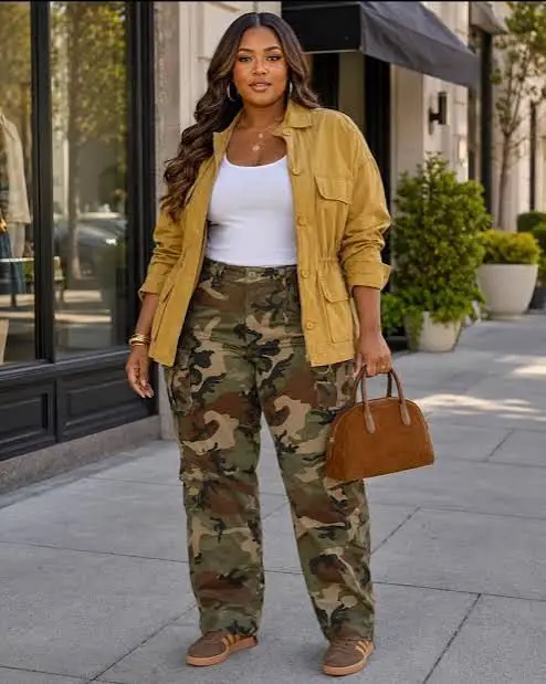 Camouflage Cargo Pants for Street Style Edge Camouflage Cargo Pants for Street Style Edge — Plus Size Outfits 2027