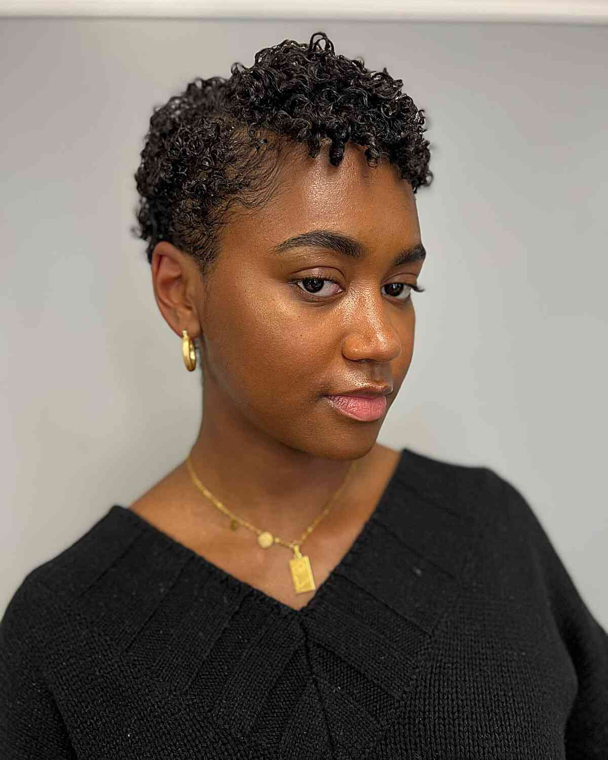 Fine Coily Pixie With Defined Curls — very short haircuts for black women 2027