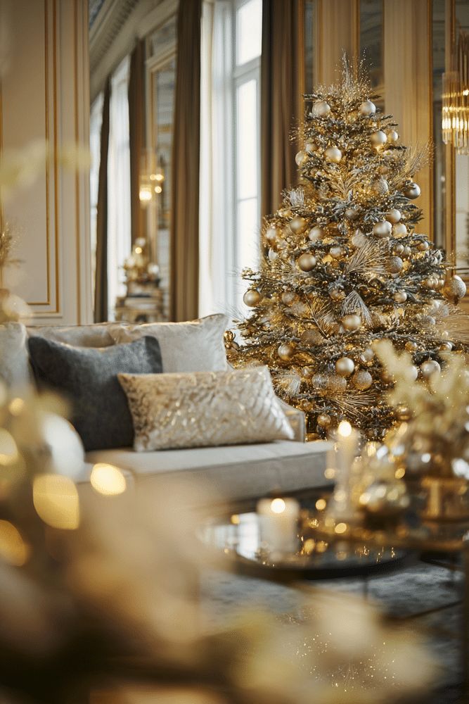 Glamouröse Weihnachtsdeko in Gold & Silber