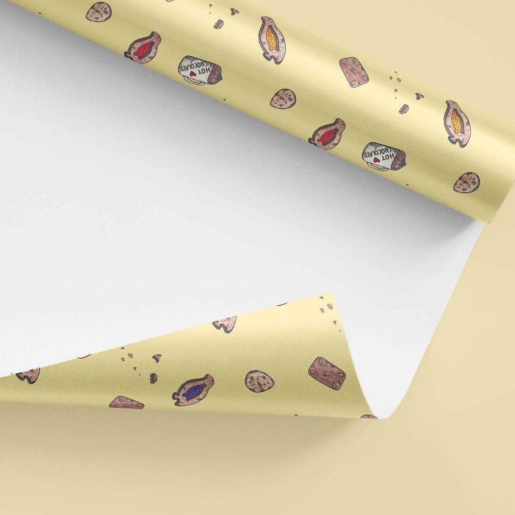 Playful Cookie and Hot Chocolate Wrap — Christmas Gift Wrapping